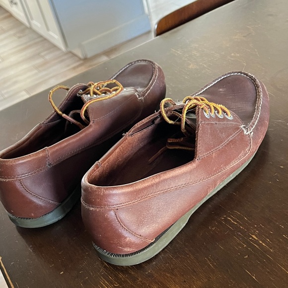 L.L. Bean Rich Brown Leather Boat Shoes - Picture 5 of 8